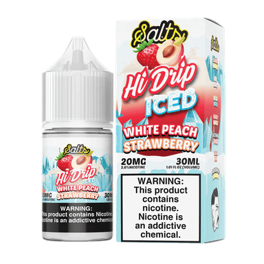 Hi Drip Salt - 30mL — White Peach Strawberry ICED