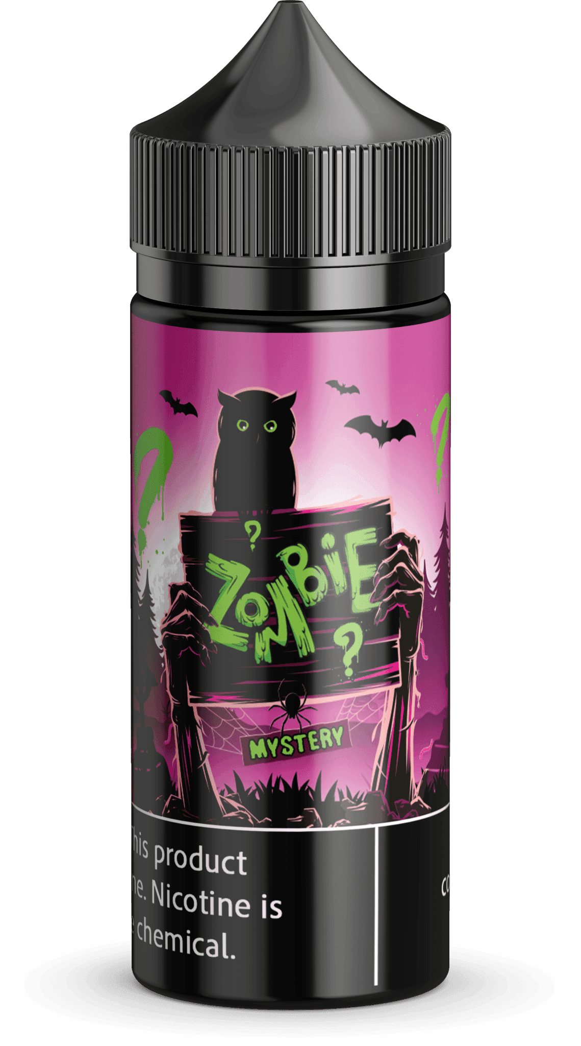 Zombie Mystery vape e-liquid by Vapergate and Alt Zero in a 100mL bottle, featuring a spooky zombie-themed label.