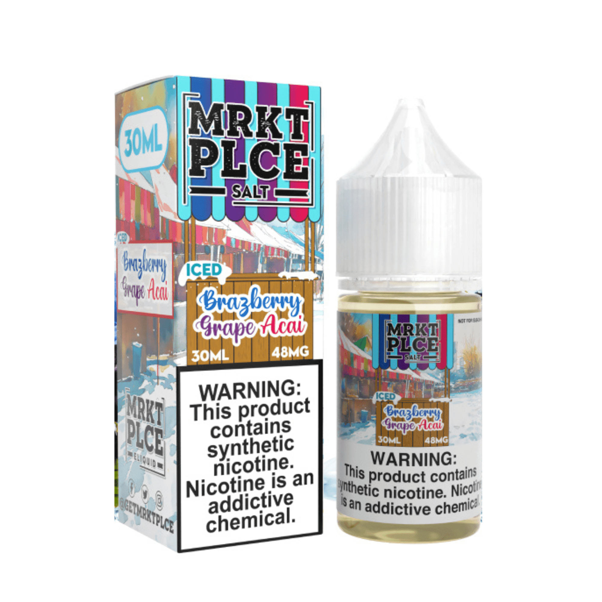 MRKT PLCE Salt - 30mL — ICED Brazberry Grape Açaí — 48mg