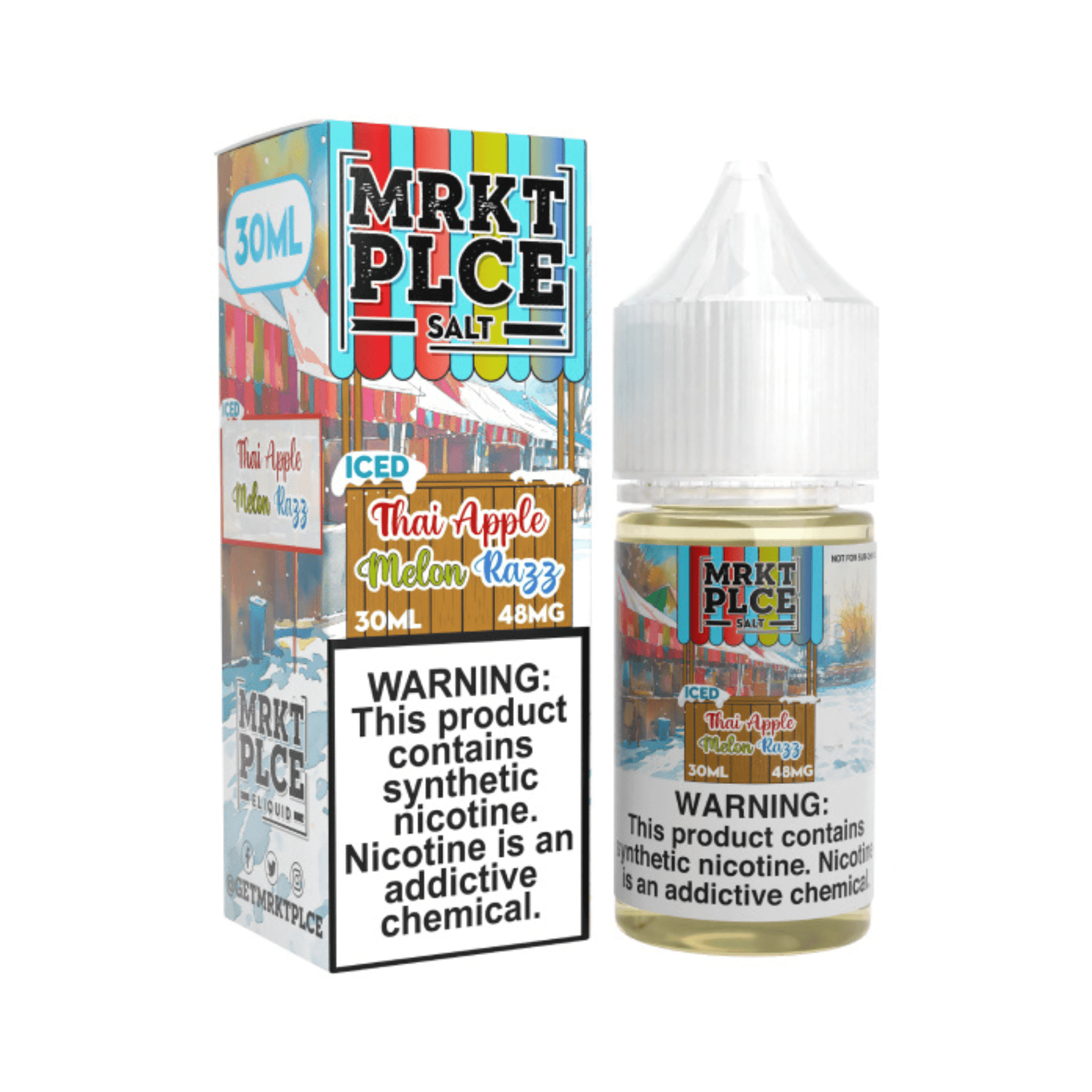 MRKT PLCE Salt - 30mL — ICED Thai Apple Melon Razz — 24mg