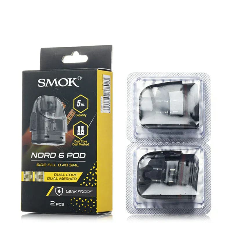 SMOK Nord 6 Replacement Pods — DC Dual Mesh 0.4 Ohm