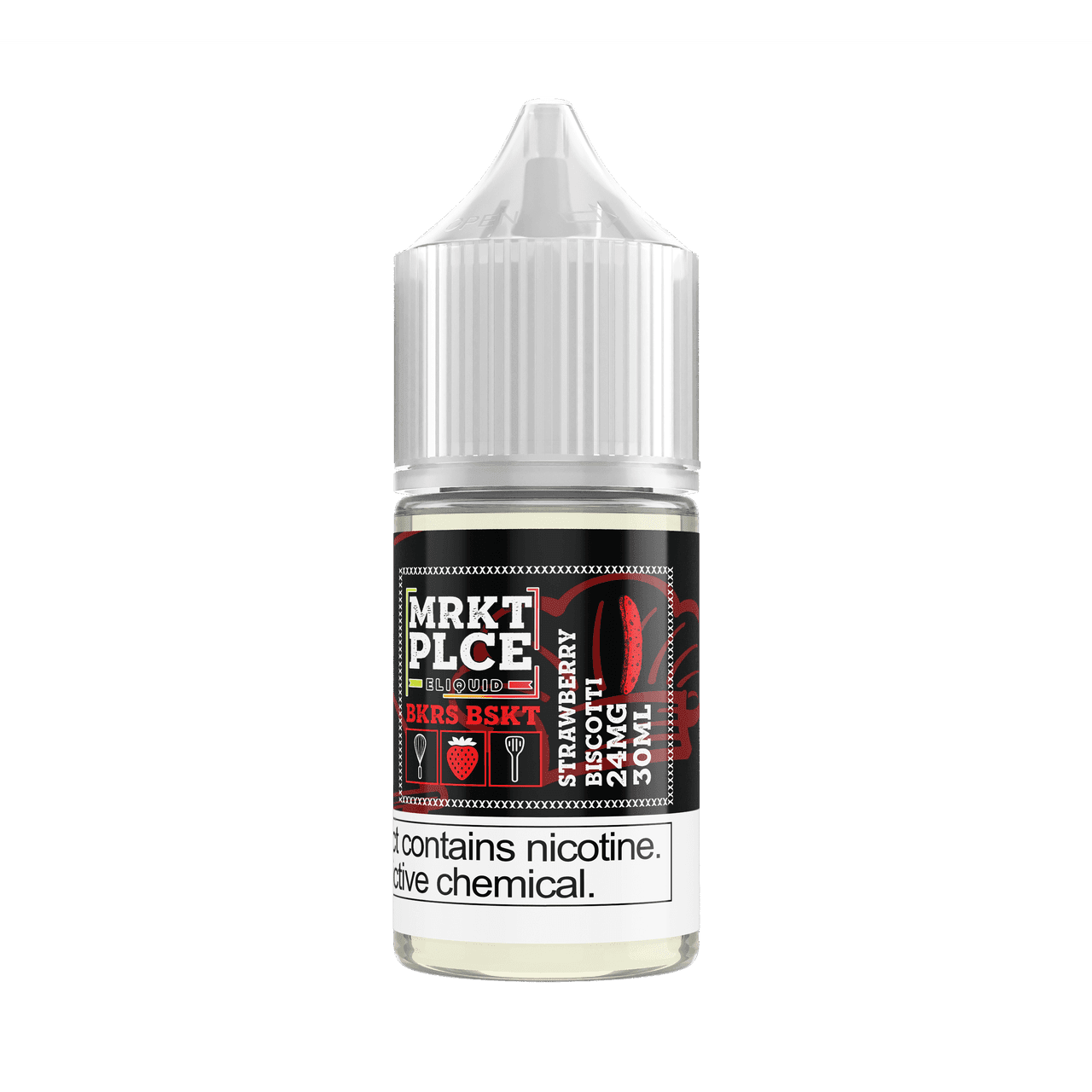 MRKT PLCE Salt - 30mL — Strawberry Biscotti — 24mg