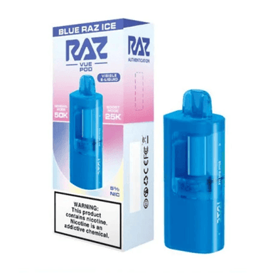 RAZ VUE 50K Disposable Pods — Blue Raz ICE