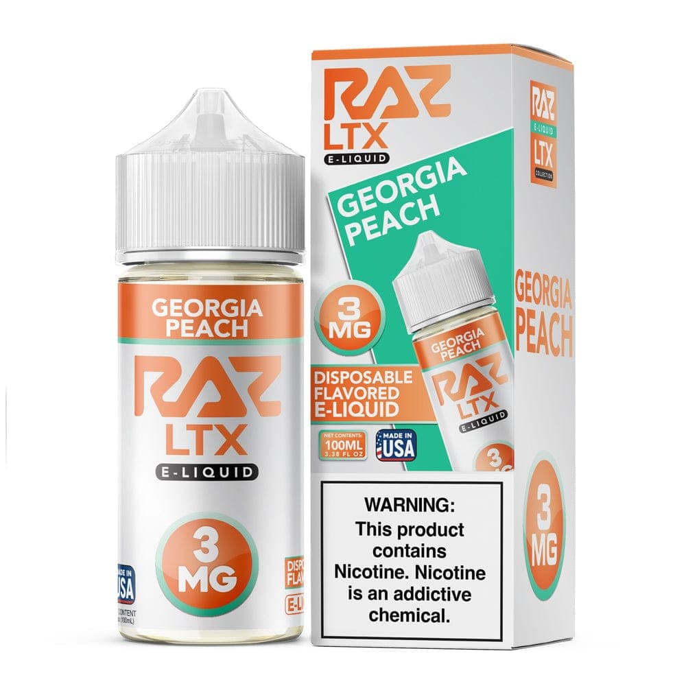 Pod Juice x Raz E-Liquid - 100mL — Georgia Peach — 3mg