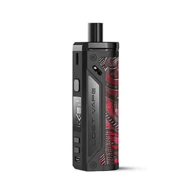 Lost Vape Thelema Pod Kit — Black + Grain Leather