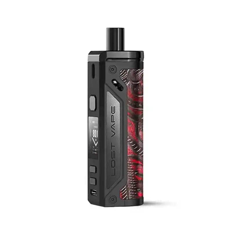 Lost Vape Thelema Pod Kit — Black + Grain Leather