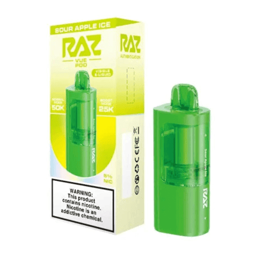 RAZ VUE 50K Disposable Pods — Sour Apple ICE
