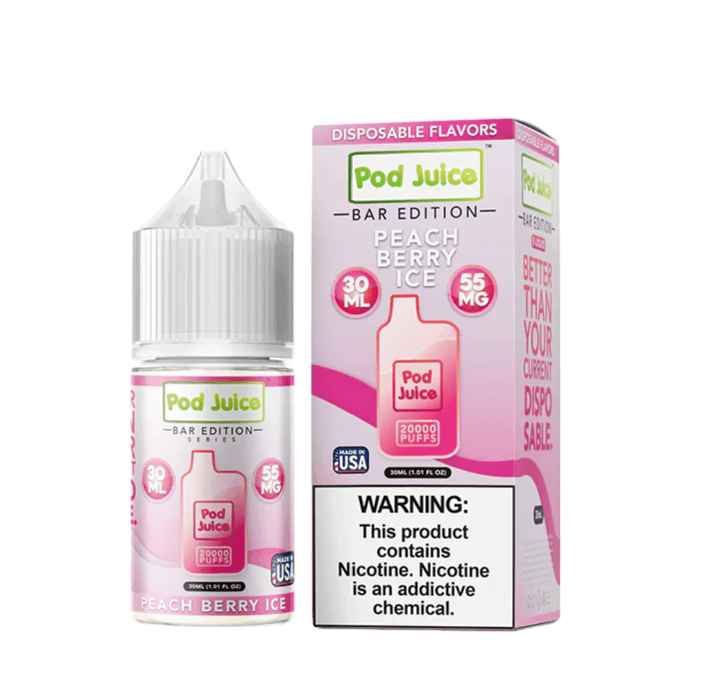 Pod Juice Salt - 30mL — Peach Berry ICE Bar Edition — 35mg