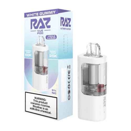 RAZ VUE 50K Disposable Pods — White Gummy