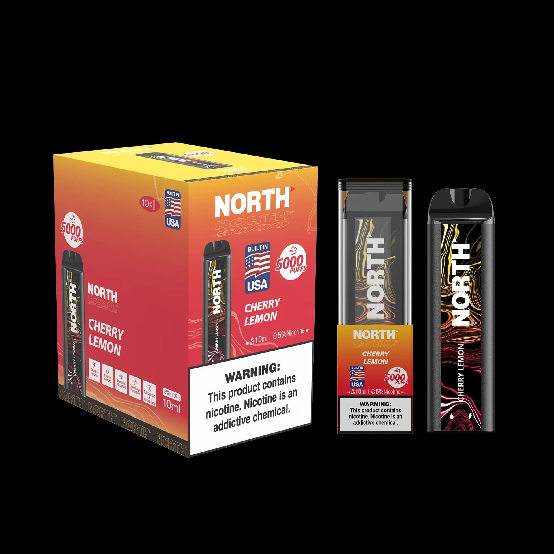 NORTH 5000 Disposable Vape — Cherry Lemon