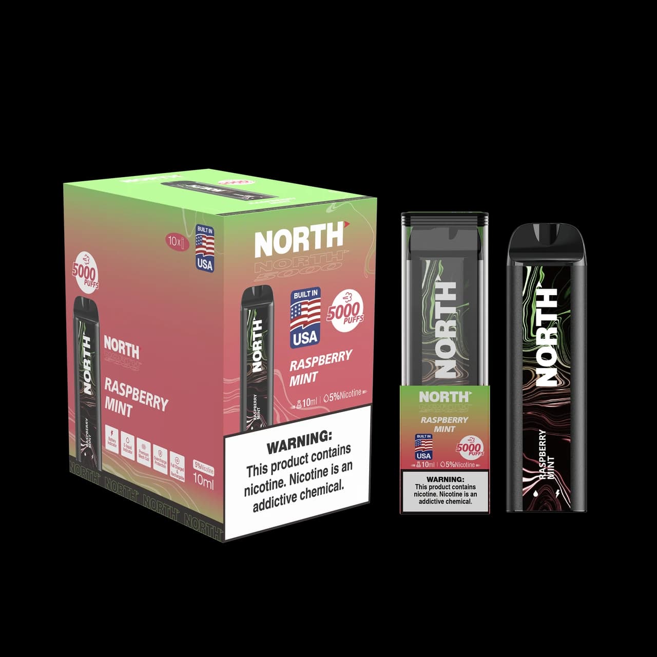 NORTH 5000 Disposable Vape — Raspberry Mint