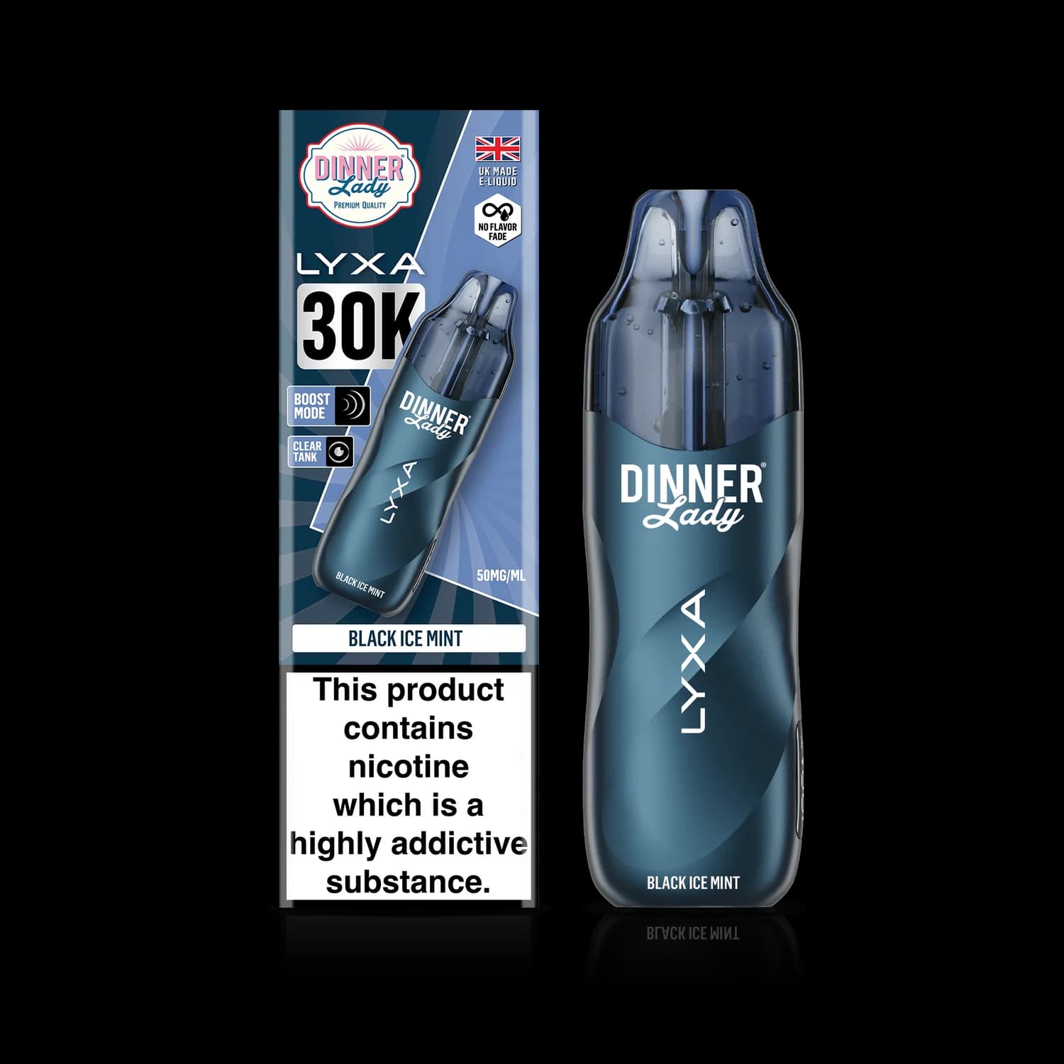 Dinner Lady LYXA 30K Disposable Vape — Black Ice Mint