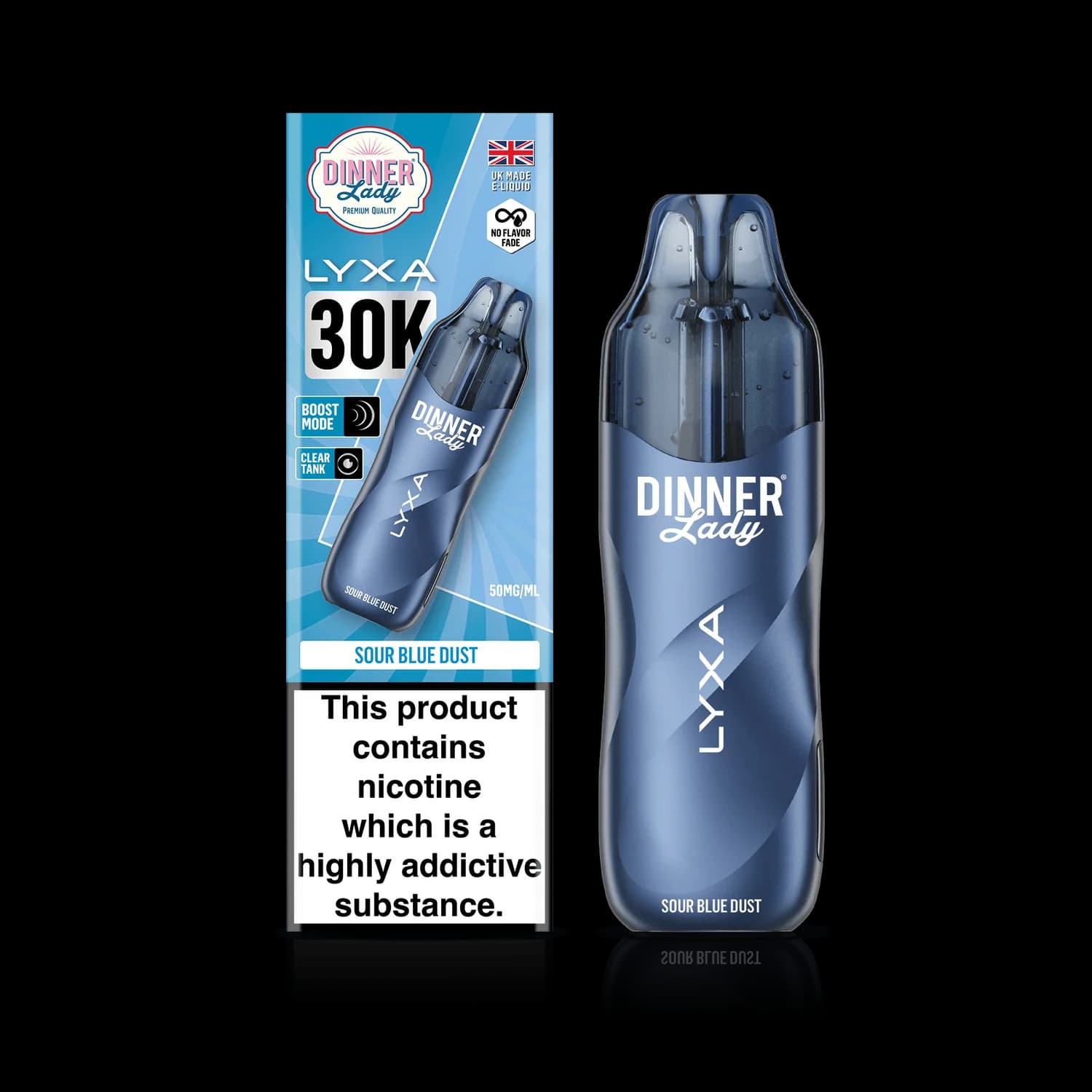 Dinner Lady LYXA 30K Disposable Vape — Sour Blue Dust