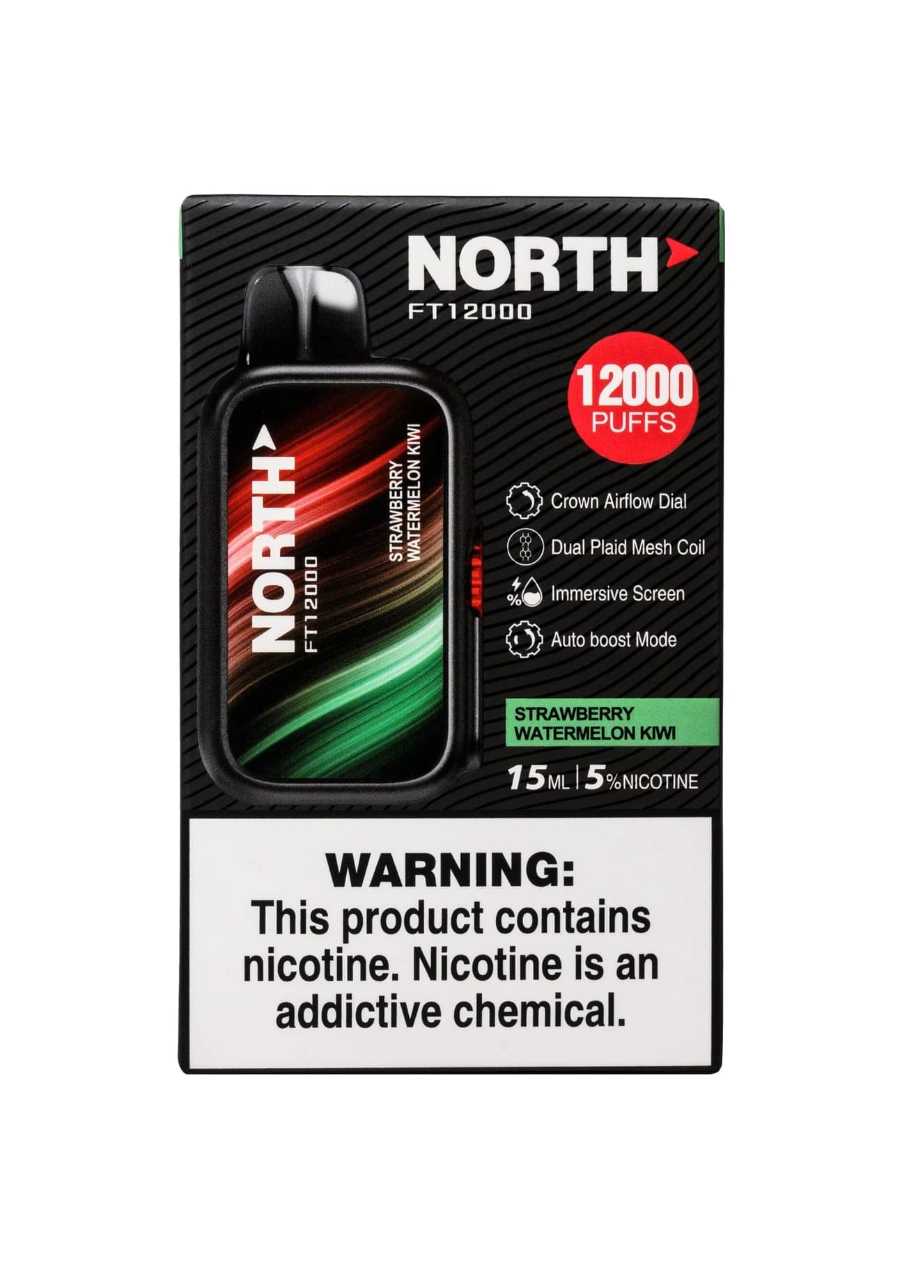 North Freight Train 12K Disposable Vape — Strawberry Watermelon Kiwi