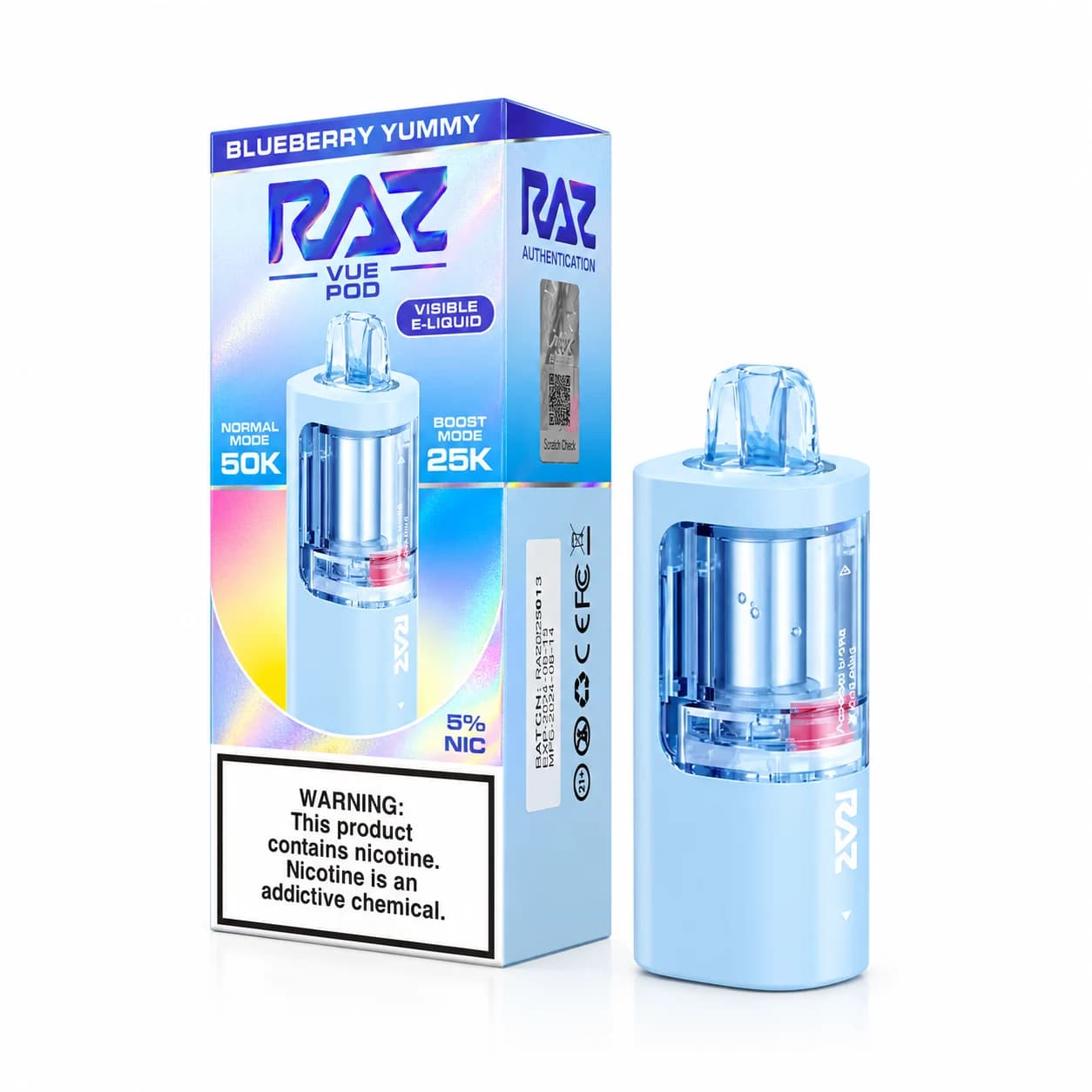 RAZ VUE 50K Disposable Pods — Blueberry Yummy