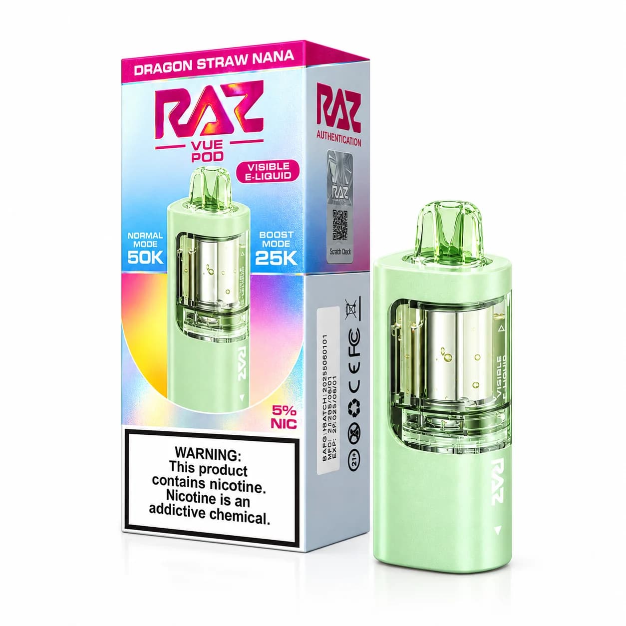 RAZ VUE 50K Disposable Pods — Dragon Straw Nana