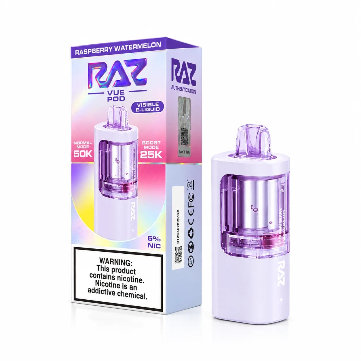 RAZ VUE 50K Disposable Pods — Raspberry Watermelon