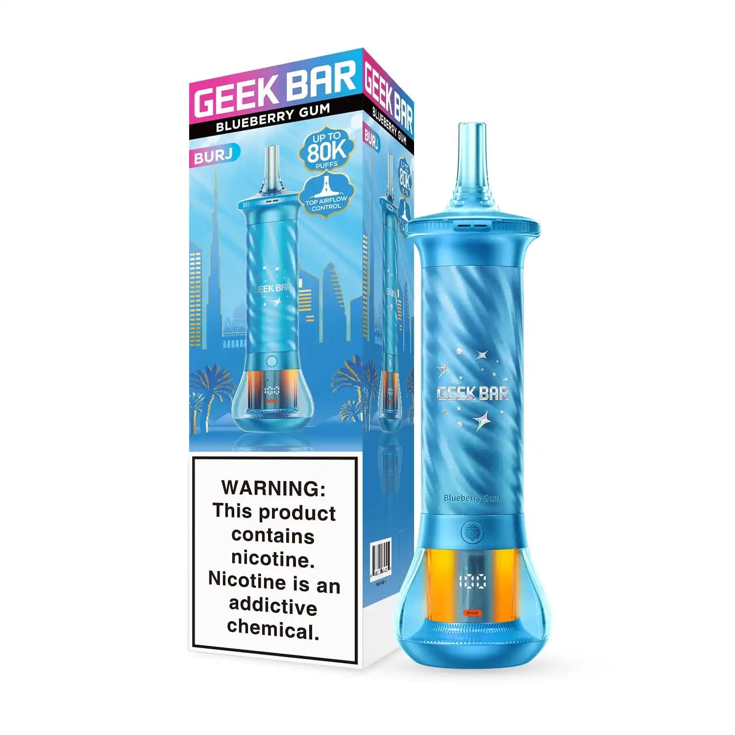 Geek Bar Burj 80K Disposable — Blueberry Gum