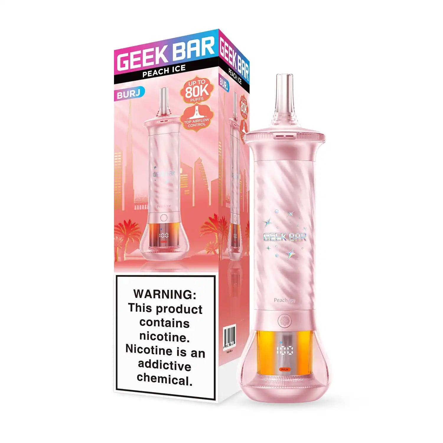 Geek Bar Burj 80K Disposable — Peach Ice