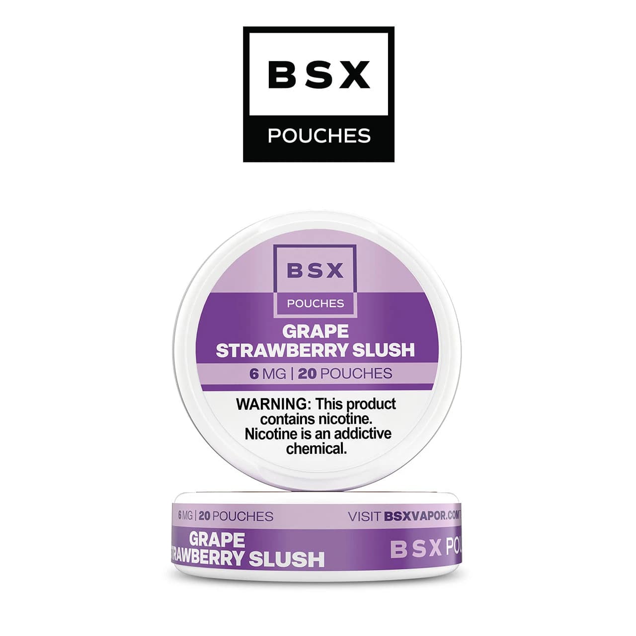 Glas BSX Nicotine Pouches — Grape Strawberry Slush — 3mg