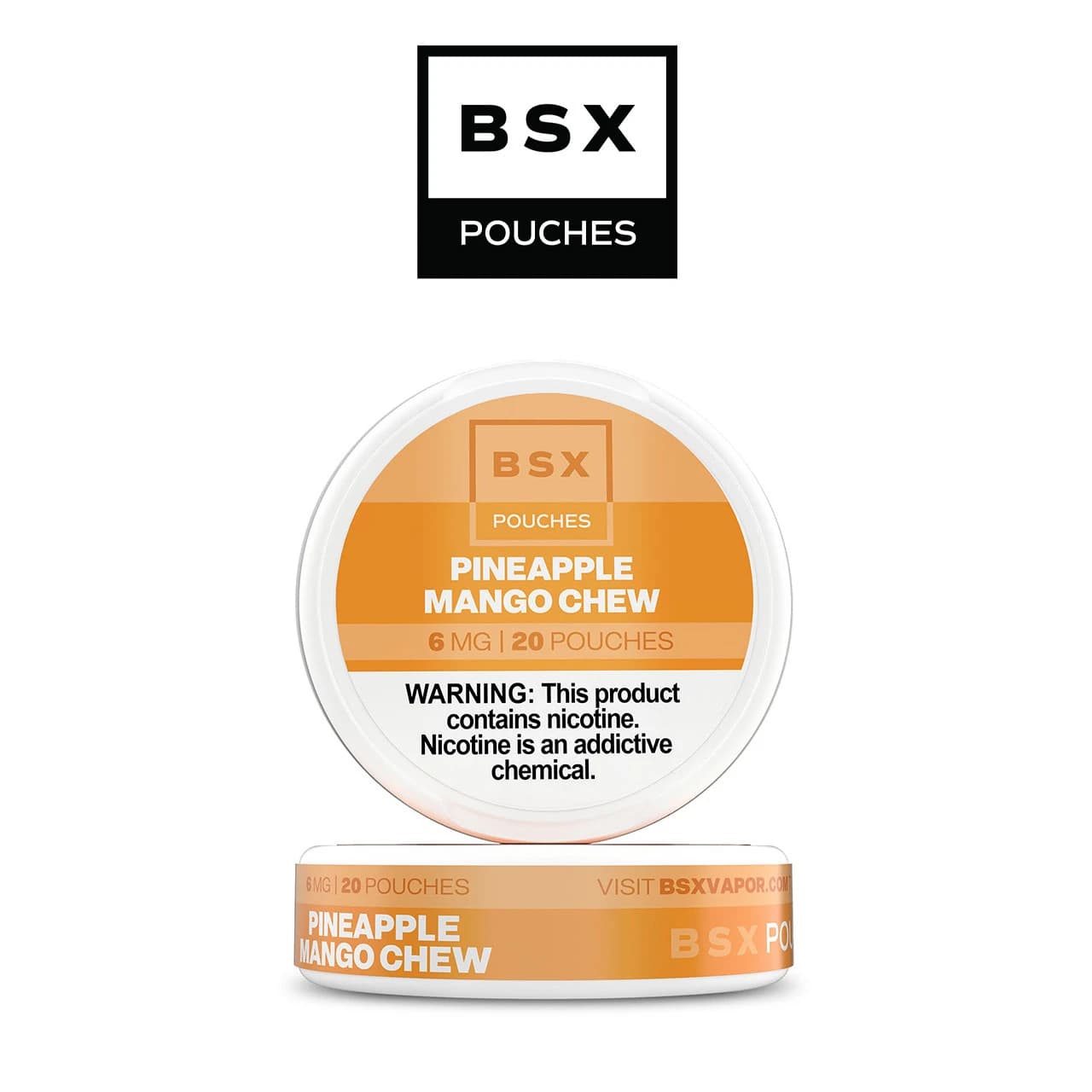 Glas BSX Nicotine Pouches — Pineapple Mango Chew — 3mg