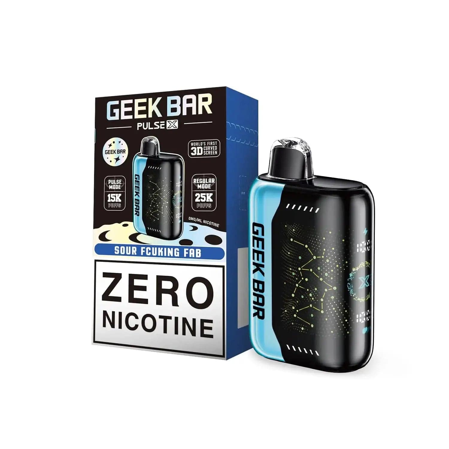 Geek Bar Pulse X 25k 0% Zero Nicotine Disposable — Sour Fcuking Fab