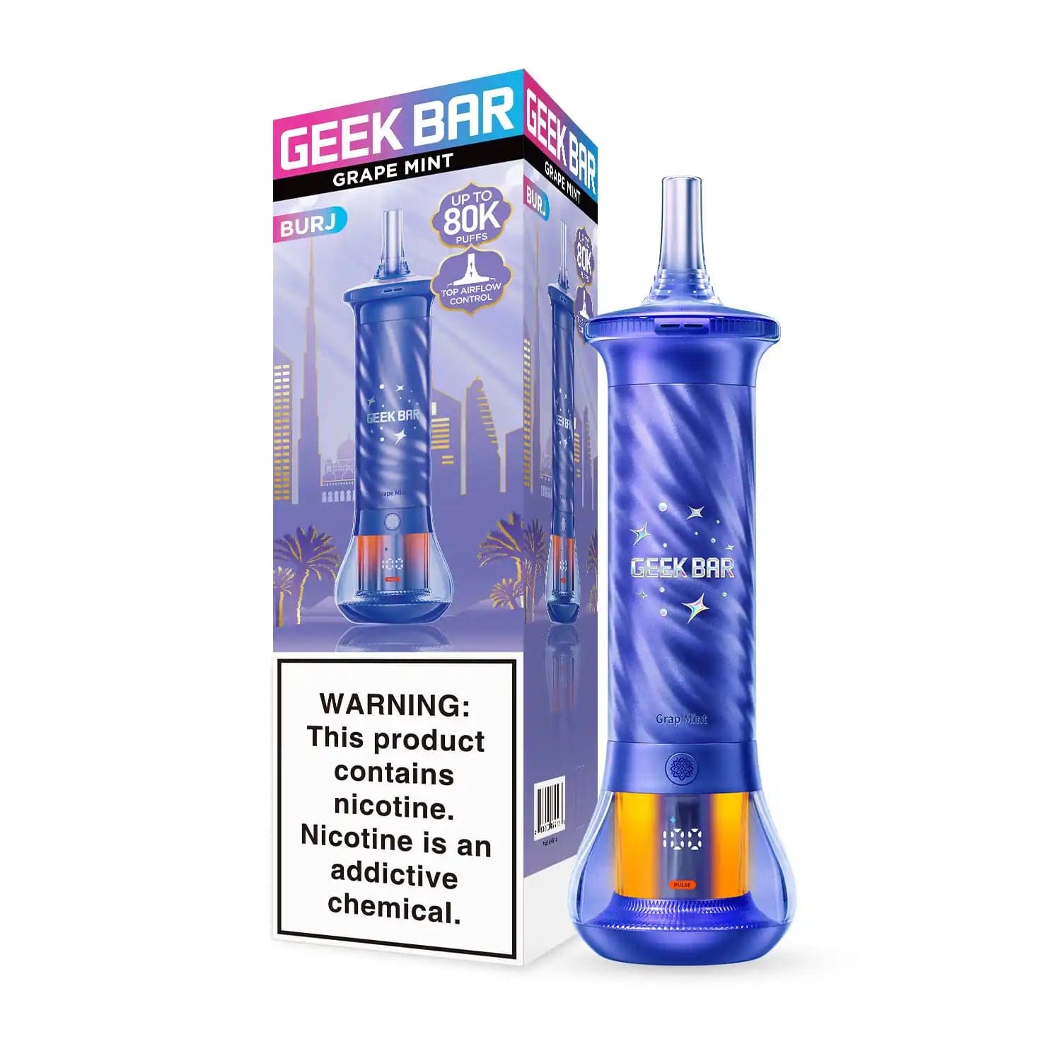 Geek Bar Burj 80K Disposable — Grape Mint