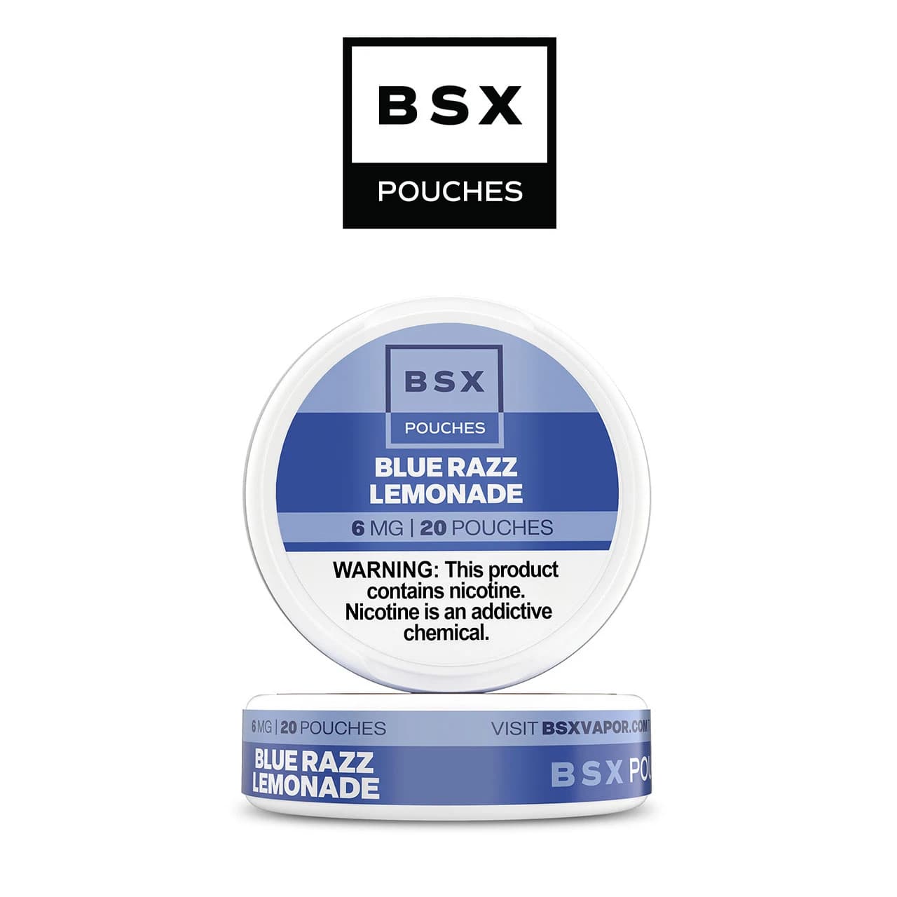Glas BSX Nicotine Pouches — Blue Razz Lemonade — 3mg