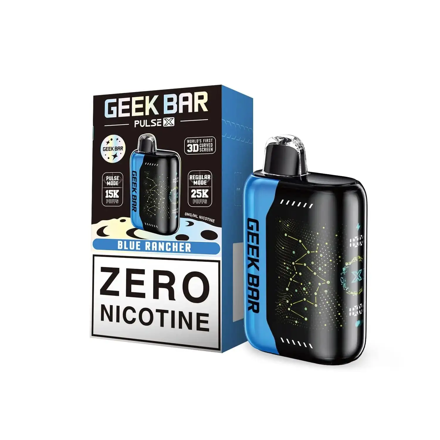 Geek Bar Pulse X 25k 0% Zero Nicotine Disposable — Blue Rancher