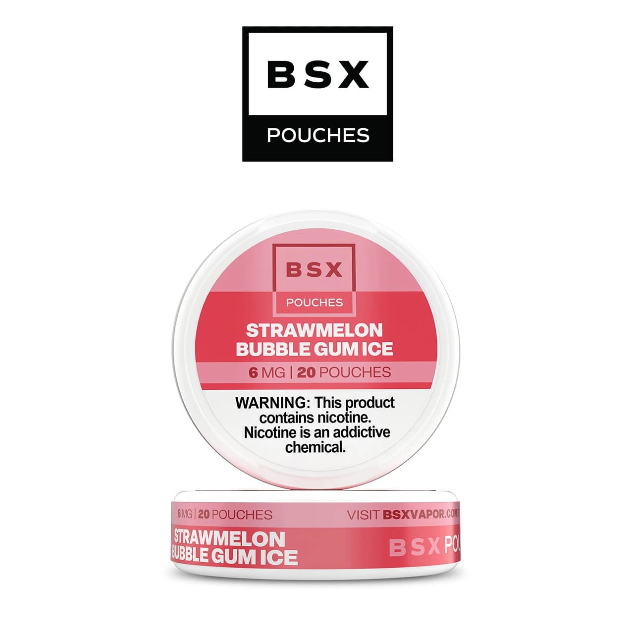 Glas BSX Nicotine Pouches — Strawmelon Bubble Gum Ice — 3mg