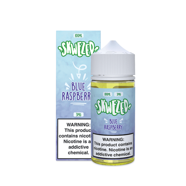 Blue Raspberry vape juice by Skwezed in a 100mL bottle, vibrant blue raspberry flavor for vaping enjoyment.