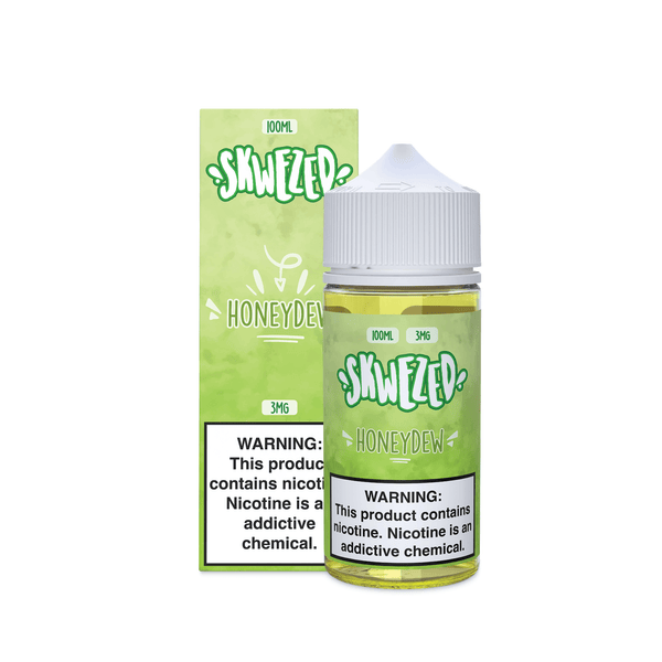 Skwezed Honeydew vape juice in 100mL bottle, featuring vibrant honeydew melon flavor in a clear plastic container