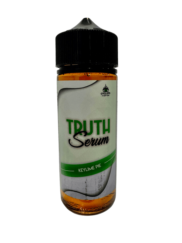 Cyclops Vapor Keylime Pie vape juice bottle, 120mL, with vibrant label featuring key lime pie flavor and citrus imagery.