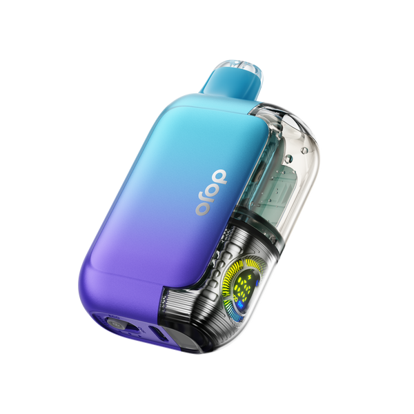 DOJO Purex 60K disposable vape in black with sleek design, featuring a mouthpiece and LED indicator for vaping convenience