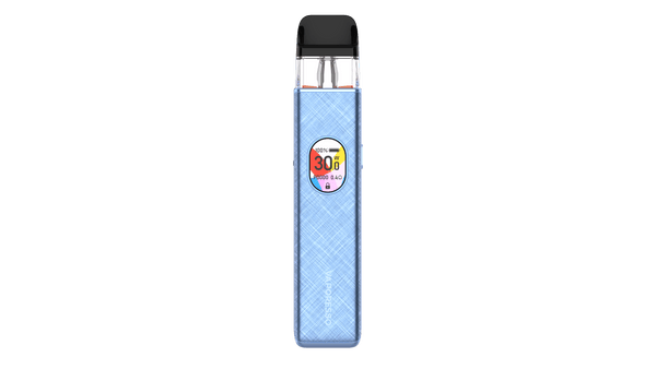 Blue vape device with a visible brand logo on a green background Vaporesso XROS 5 30W Pod Kit
