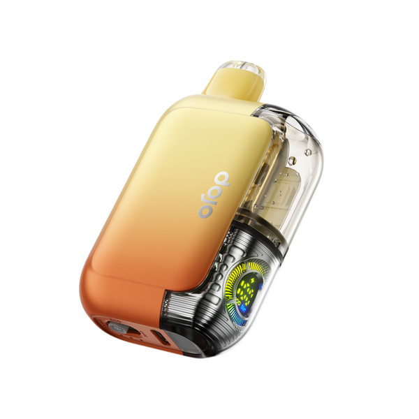DOJO Purex 60K disposable vape with citrus flavor, compact design, and sleek branding, ideal for on-the-go vaping.