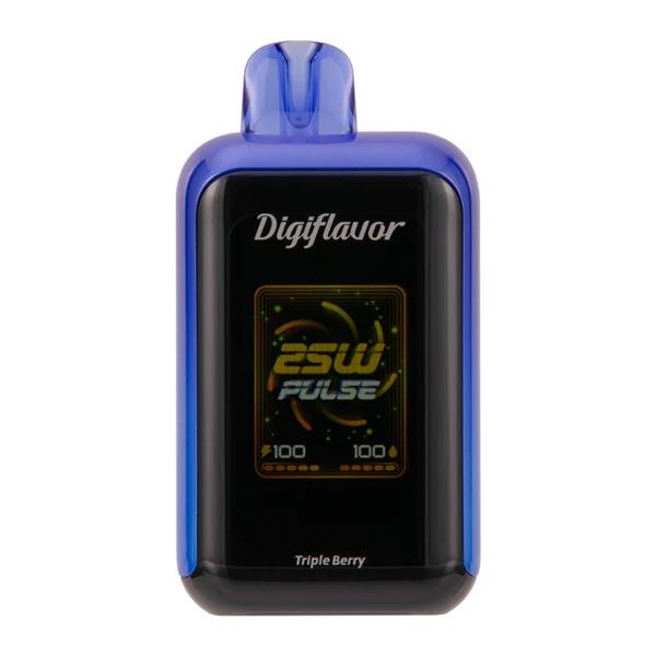 Digiflavor Sky disposable vape 25000 puffs in Triple Berry flavor with dual mesh coils, smart display, USB-C charging, and adjustable airflow.