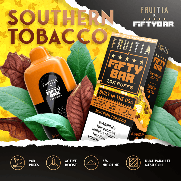 Fifty Bar X Fruitia 20,000 PUFF USA MADE VAPE