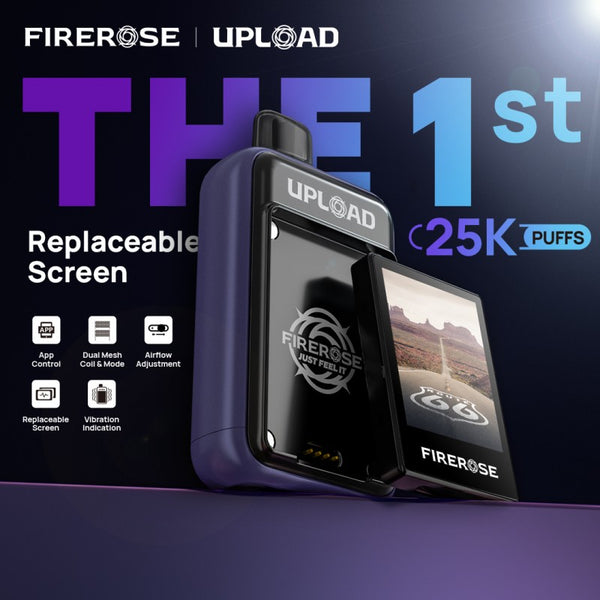 FireRose UPLOAD Vape Kit with Replaceable Color Screen