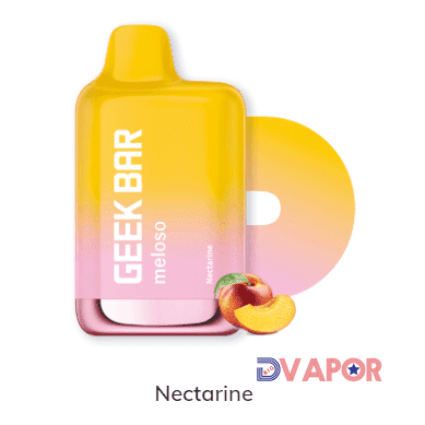 Geek Bar Meloso 9000K Puff disposable vape device with vibrant design and sleek cylindrical shape, ideal for on-the-go vaping.