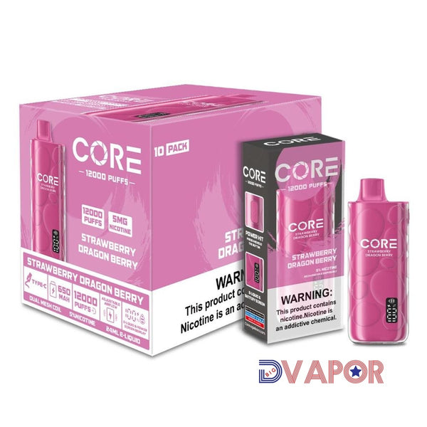 Core 12K 12,000 Puff 24ml Rechargeable Disposable with LED Display