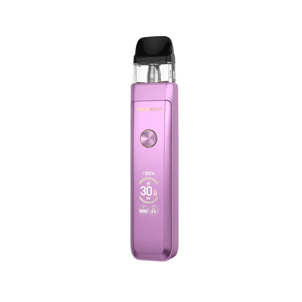 Vaporesso XROS Pro 2 30W vape kit with Dawn Purple finish, featuring sleek pod system and compact design.