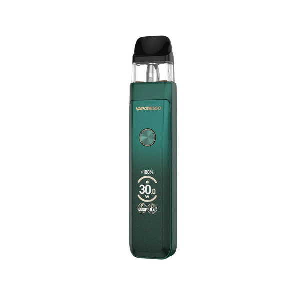 Vaporesso XROS Pro 2 30W vape kit in Gem Green with sleek pod system, compact design, and adjustable airflow.