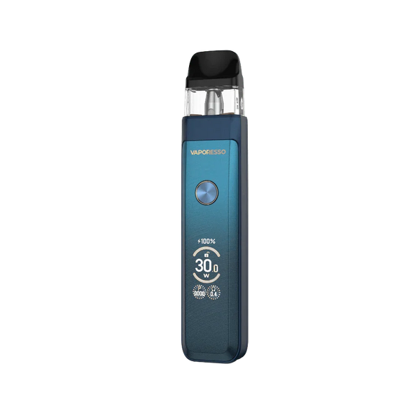 Vaporesso XROS Pro 2 30W vape kit in Storm Blue with sleek design and compact pod system for vaping.