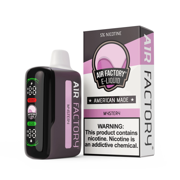 Air Factory 20K Puff Disposable Vape device with sleek design and compact size, ideal for convenient vaping on the go.