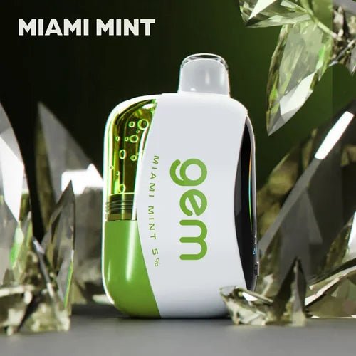 AIRBAR Gem 50K Disposable vape device with sleek design and colorful branding, ready for use.
