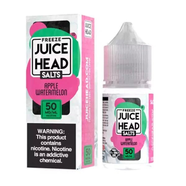Apple Watermelon Freeze Salt e-liquid by Juice Head in a 30ml bottle, featuring fresh apple and watermelon flavors with a cooling sensation.