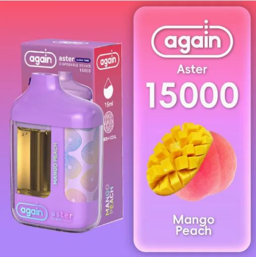 Again Aster 15K Puff Rechargeable Disposable authentic