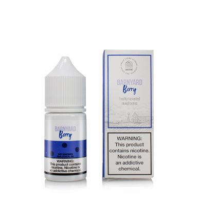 Barnyard Berry SALT e-liquid by Fresh Farms Eliquid in a 30mL bottle with vibrant berry and farm-inspired label design.