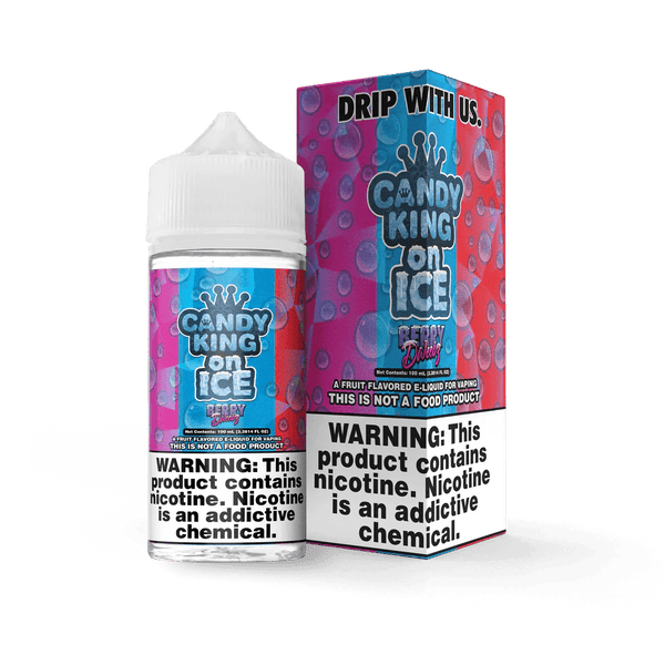 Berry Dweebz on ICE e-liquid by Candy King, 100mL bottle featuring a berry and icy flavor profile.